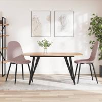 vidaXL Sillas de comedor 2 unidades terciopelo en color Rosa/Gris claro/Azul y más | cómodas modernas ergonómicas para comedor cocina salón hogar - details 0