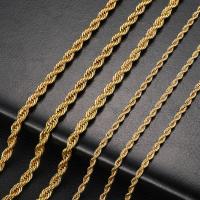Cadena De Oro Acero Inoxidable 2-6MM Cadena De Enredado Para Hombres Y Mujeres Joyería Moda Impermeable Y No Desvanecida Para Fiesta - details 0