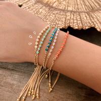 Pulsera De Cadena Dorada Para Mujer Con Cristales Facetados Pulsera Bohemia De Moda Hecha a Mano Para Fiestas Aniversarios Regalos - details 0