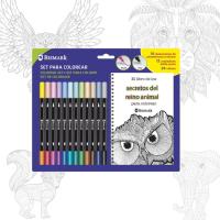 LIBRO MANDALAS ANIMALES + 12 ROTULADORES SURTIDOS BISMARK - details 1
