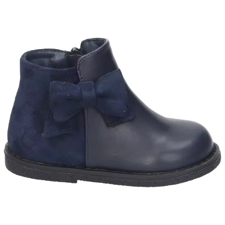 JUPIFLY | Botines Jupifly Para Niña – Botines de Invierno en Color Azul Marino y Detalle de Lazo – Botines Con Cierre De Cremallera – Estilo Casual – Cómodas Y Ligeras – Alta Calidad – Modelo 4011 - 1