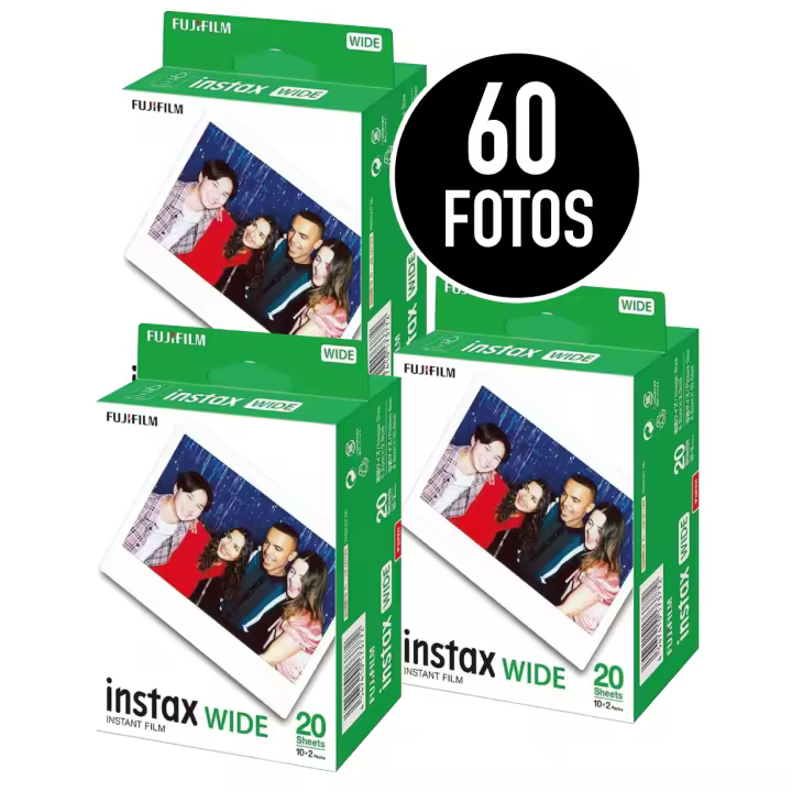 PELÍCULA INSTAX WIDE FUJIFILM PACK 60 FOTOS - 1