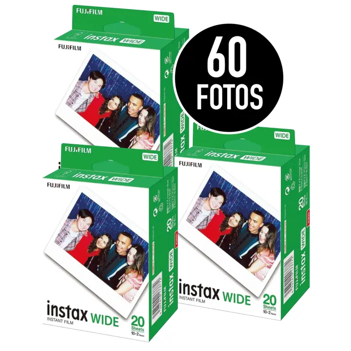 PELÍCULA INSTAX WIDE FUJIFILM PACK 60 FOTOS - 1