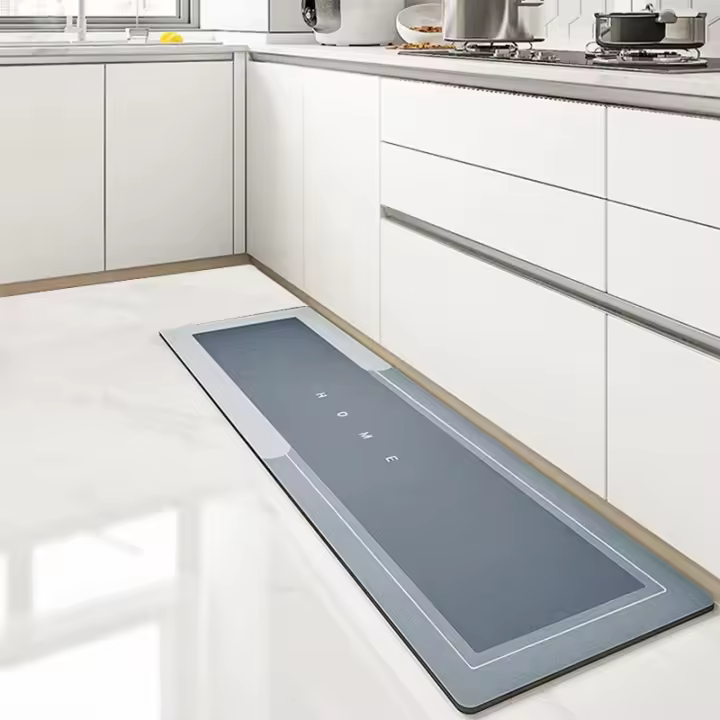 Carpetas Decorativas No-Slips Para Cocina Dormitorio Sala De Estar Pasillo Entrada De Puerta Absorbentes De Suelo De Bano Material De Seda Y Arcilla De Diatomasa - 1