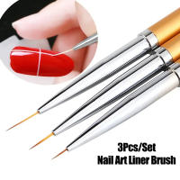 3Pcs Línea De Uñas Acrílicas Francesas Con Dibujos De Rayas Para Arte De Uñas Y Gel UV Pincel De Manicura Herramientas DIY - details 0