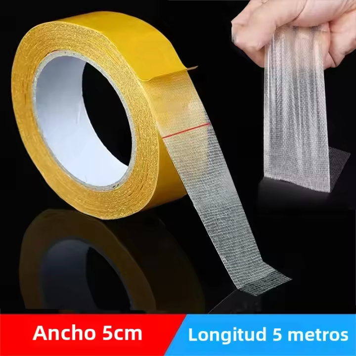 Cinta Doble Cara De Alta Viscosidad 5M Cinta Adhesiva Transparente Fibra Malla Para Electrónica DIY Suministros De Autoadhesivo - 1