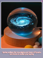 Lámpara De Cristal 3D Con Proyecciones De Galaxia Y Planetas Luz Nocturna USB Para Atmosfera Acogedora BMAD Novelty Lighting - details 7