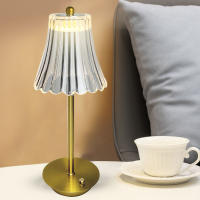 Lámpara De Mesa Recargable Con Sensor Táctil De Diamante De Cristal Luz Nocturna LED Dimmable En 3 Colores Para Decoración Del Hogar Sin Cable - details 3