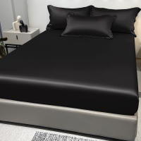 Edredón De Seda Negra Sólida Para Todas Las Estaciones Para Hombres Y Mujeres Estilo Simple Y Moda Para Dormitorio Y Hotel - details 2