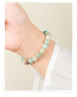 Pulsera De Piedra Natural Amazonita 3A JD De Moda Para Mujer Pulsera De Cuerda Elástica Unisex Joyería De Piedra Sanadora Regalo - details 6