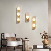 Luz De Pared Retro Amarilla Estilo Japonés Wabi-Sabi Para Dormitorio Y Pasillo Material De Piedra Iluminación Decorativa Simplicidad Y Personalidad - details 4