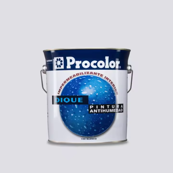 Procolor Pintura impermeabilizante antihumedad Dique blanco 4 Lt - 1