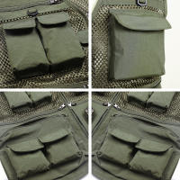 Chaleco De Pesca Transpirable Con Bolsillos De Cierre Para Actividades Al Aire Libre Y Viajes De Verano Chaleco De Trabajo De Malla Polyester Impermeable - details 3