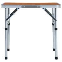vidaXL Mesa de camping plegable aluminio 60x45 cm - details 1
