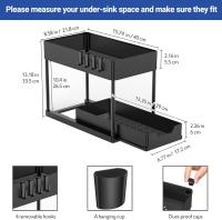 Estantería Bajo Fregadero, Estante Organizador Mueble Bajo Fregadero Cocina Lavabo -1 Unidad - details 3