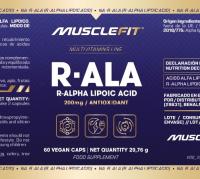 R-ALA Ácido ALFA - R Lipoico - MuscleFit│60 cápsulas│Antioxidante - MUSCLECULT - details 2