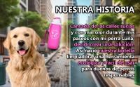Assure Aura Botella Pipi Perros Silicona 320ml-1 Botella Limpiar Pipi Perros Calle+ 1 Mosquetón+ 1 Cuerda Ajustable- Botella de Agua para Perros- Limpiar Pis y Orina- Accesorios Perros Multiusos (Blanco, 320ml) - details 0