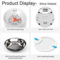 Dispensador Automático De Alimentos Para Mascotas Inteligente Con APP Timer Dual Acero Inoxidable Alimentación Remota Adecuado Para Gatos Y Perros - details 10