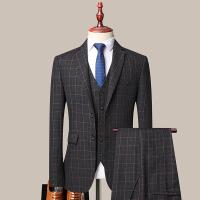 Traje 3 Piezas Para Hombre Elegante Y Moderno Conjunto De Negocios Con Chaqueta Chaleco Y Pantalones Estilo Casual Formal - details 6