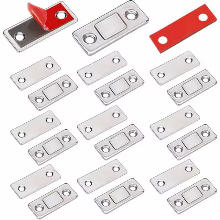 -- Cierre magnético 10 piezas Imán muy delgado para pegar en la puerta del armario Cierre magnético Adhesivo más cerca Muebles Imán fuerte para puertas correderas Cajones Ventana magnética Ga - 1