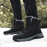 Botas De Nieve Para Hombres Invierno Impermeables Cuero Suela De Goma Talla 39-48 Zapatos De Trabajo Caminantes Cálidos - details 10