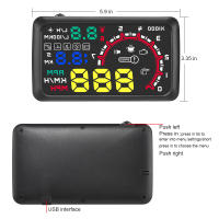 Proyector De Pantalla De Visión Aumentada W02 Head up Display OBD HUD Sistema Inteligente De Coche Medidor De Velocidad Inteligente Consumo De Combustible Y Voltaje - details 6