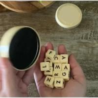 Juego De Solitario De Crisscross Con 12dices Alfabeto Scrabble Juego De Entrenamiento Mental Interactivo Figura De Madera - details 3