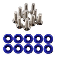Juego De 20 Piezas Tornillos Y Anillas De Acero Inoxidable Para Coche Modificado Hexágonos Fuertes Tornillos De Aluminio Para Parachoques - details 3
