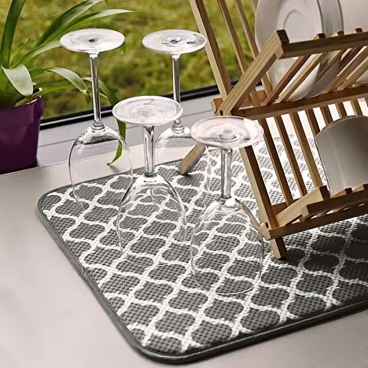 Alfombrilla De Secado De Platos De Cocina Absorbente 40x4cm Microfibra Para Máquina De Café Accesorio Ecológico De Cocina - 1