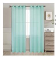 Cortina visillo liso 140x260cm.Decorar para el hogar, sala de estar y dormitorio, estilo americano, 100% poliester.1 panel.Ref：7912 - details 2
