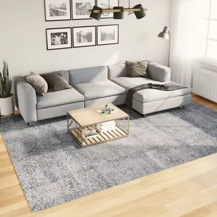 vidaXL Alfombra de pelo largo moderna azul 240x340 cm - 1