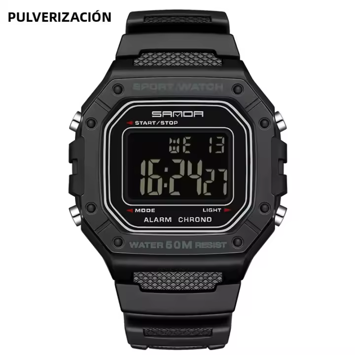 Reloj Deportivo Para Hombre SANDA G Style Fashion Resistente Al Choque Y Al Agua LED Digital Reloj Militar Con Luz Trasera Y Alarmas - 1