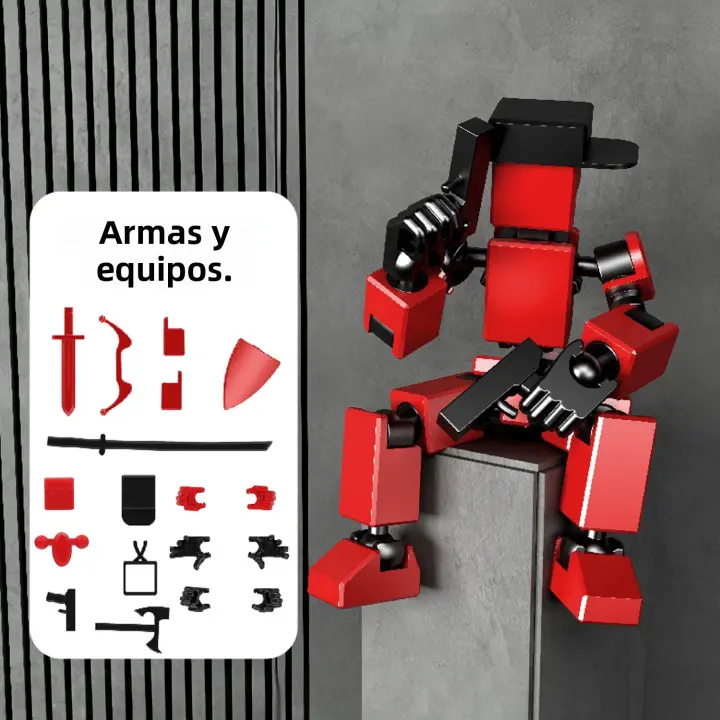 Puppets De 3D Multi Articulado Juguetes Móviles De Conexión Para Entretenimiento Mano-Azafata Y Actividades De Desestresado Decoración Pequeña Bloques Compatible Con Lego Material Plástico Unisex - 1