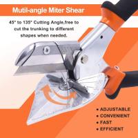 Tijera De Miter Multigiro Para Corte Angular De Madera Suave Plástico PVC De 45 a 135 Grados Herramienta Manual Multifuncional - details 0