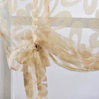 Leejoom Cortinas Cortas Modernas Para Cocina Translúcidas Valance Rod Pocket Tie up Roman Puerta Living Room Tulle Organza - details 12