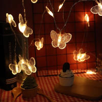 Cadena De Luces LED De 1 Pie Con 10 Luces Para Decoración De Fiestas Y Jardín Al Aire Libre Estilo Novedoso Tema Mariposa - details 3