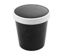Tarrina de Cartón Negro y Blanco para Bebidas Frías o Calientes - Pack de 25 Unidades - Almacenamiento y Accesorios de Cocina - Termos y Contenedores Térmicos - details 1