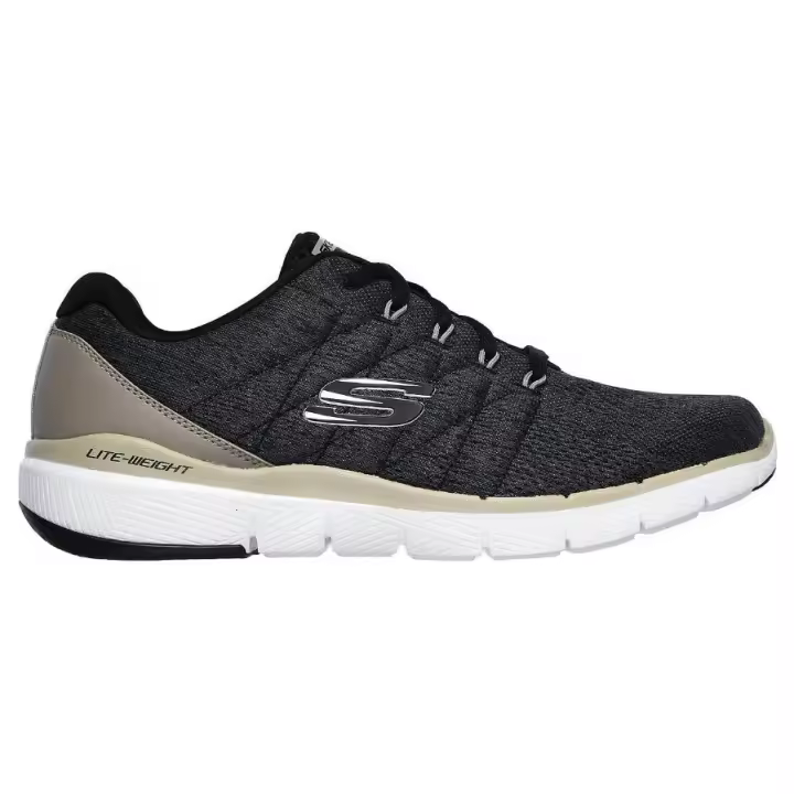SKECHERS FLEX ADVANTAGE 3.0 STALLY GRIS/MARRÓN - 1