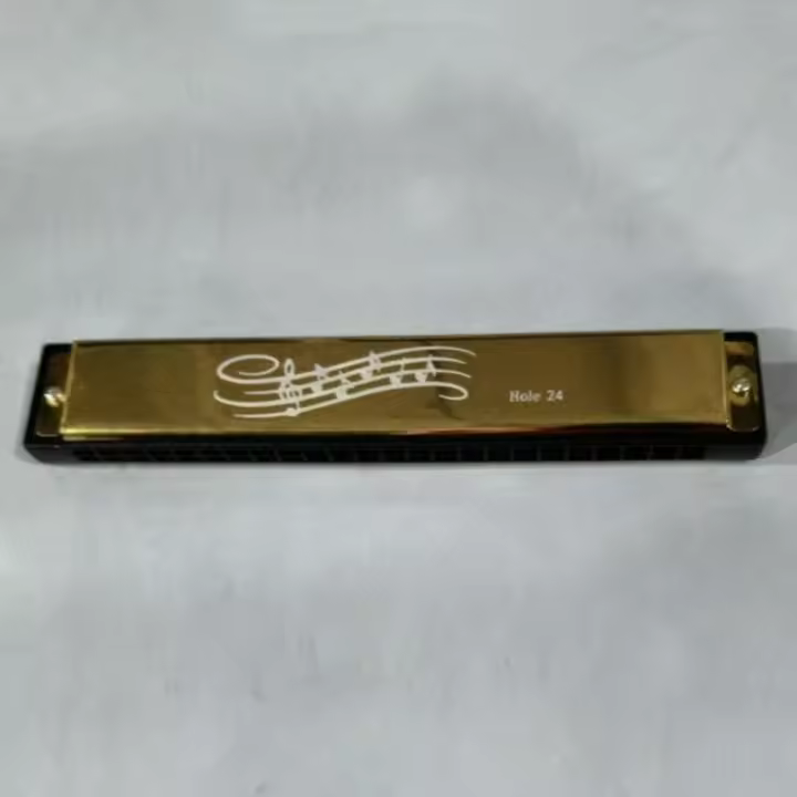 Harmonica De 24 Agujeros En Do Play Tremolo Organ De Bocina Doble Fila Para Blues Instrumento Musical De Aire - 1