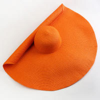 Sombrero De Playa Para Mujer Grande Y Plegable Con Protección UV Sombrilla De Verano De Paja Estilo Casual Para Bodas - details 16