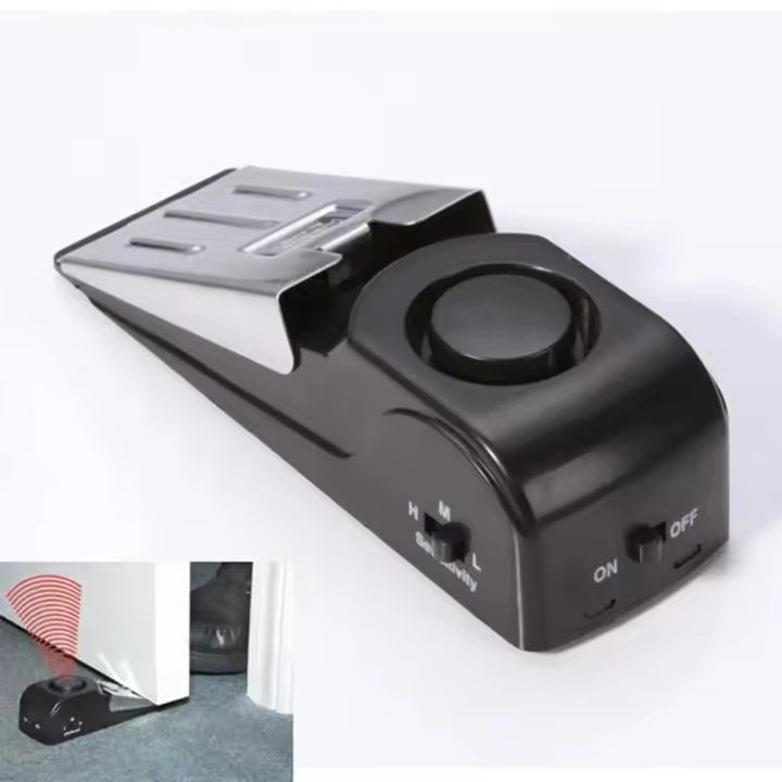 Alarma De Seguridad Anti-Robo Con Protección 125dB Larga Duración Wedge-Shaped Puerta Anteojos Sistema De Alarma De Emergencia Para El Hogar - 1