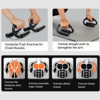 Sostenedor De Empuje En Forma De S Con Manijas De Espuma Antideslizante Aluminio Fitness De Casa Equipo De Entrenamiento Para Pecho - details 4