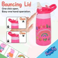 Botella Agua Infantil Acero Inoxidable 400 ml Peppa Pig | Antifugas con Tapa Botón, Ideal Viaje, Deporte y Mochila para Niños +3 Años - details 7