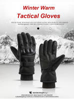 Guantes Tácticos De Invierno Para Motocicleta Caza Esquí Deportes Protección Mano Unisex Nylon Y Algodón Guantes Con Dedos Separados - details 0