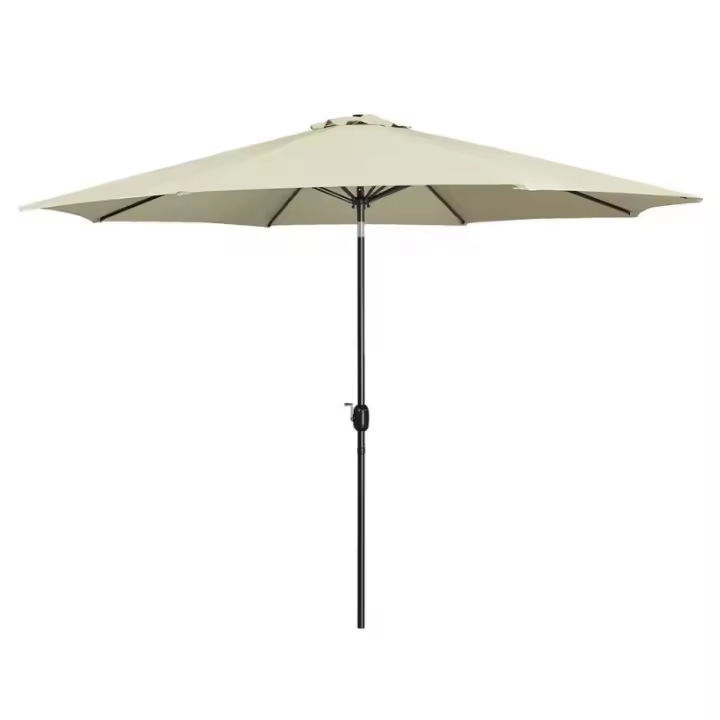 Marbueno Sombrilla Acero 8 Varillas D270 cm Polyester Beige Jardin, Piscina y Terraza 10483 - 1