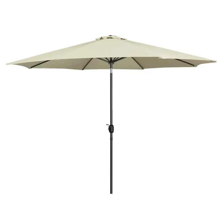 Marbueno Sombrilla Acero 8 Varillas D270 cm Polyester Beige Jardin, Piscina y Terraza 10483 - 1
