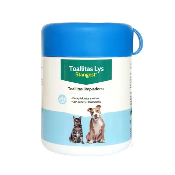 Toallitas Lys 40 unidades  limpieza de ojos y oídos de perros y gatos Stangest - 1