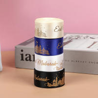 Cinta De Fiestas Islámicas Para Regalos Y Decoración De Fiestas De Eid Mubarak Y Ramadan Kareem 2.5cm X 5Yd Cinta De Poliéster Para Embalaje De Cajas Y Artesanía DIY - details 5
