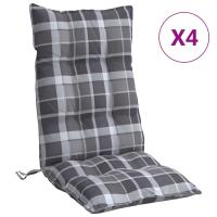 vidaXL Cojines para silla respaldo alto 4 uds tela Oxford cuadros Color Gris,  Beige,  Verde y mas Cojín Decorativo de Asiento Cojines de muebles de salon - details 10
