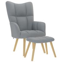 vidaXL Sillón de relax con taburete tela rojo tinto en color Rojo vino tinto/Gris claro/Taupé y más | cómodas modernas ergonómicas para comedor cocina salón hogar - details 1